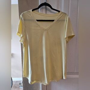NoBo V-Neck Pale Yellow Women's Top Sz XXL